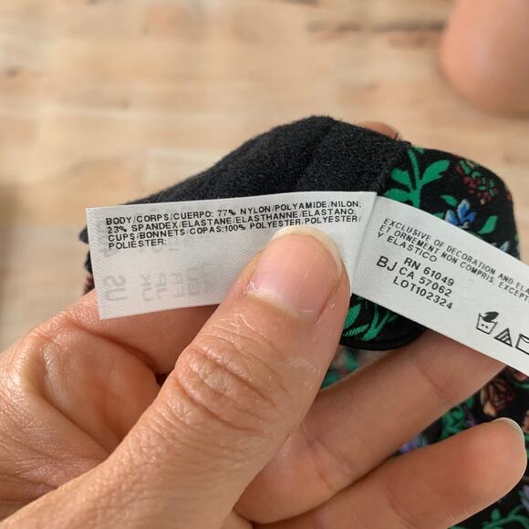 Volcom Black Floral Bae Bae Doll Tube Top - Picture 11 of 11